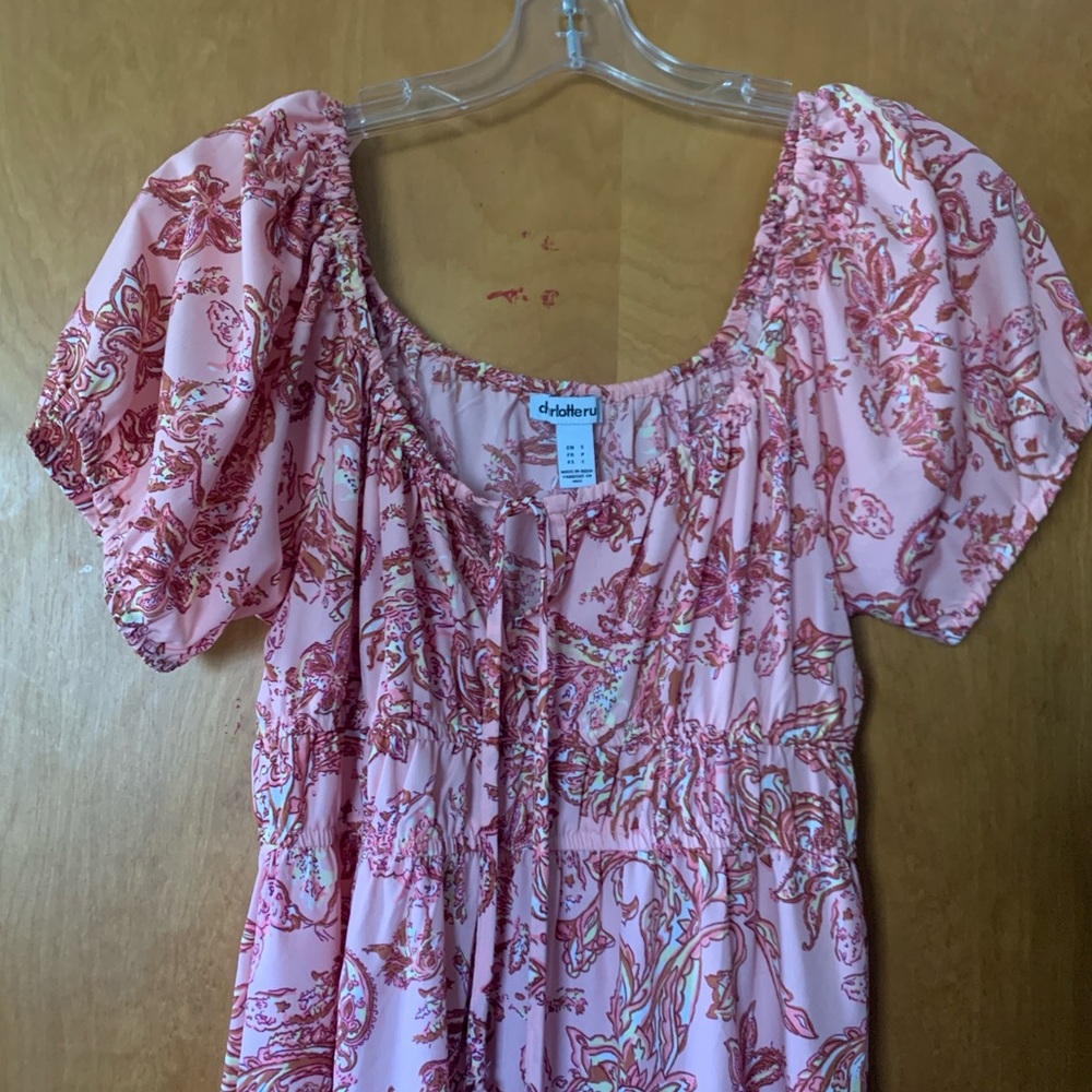 Pink Paisley Maxi Dress